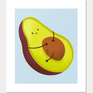 Cute Avocado Love Kawaii Fruits Posters and Art